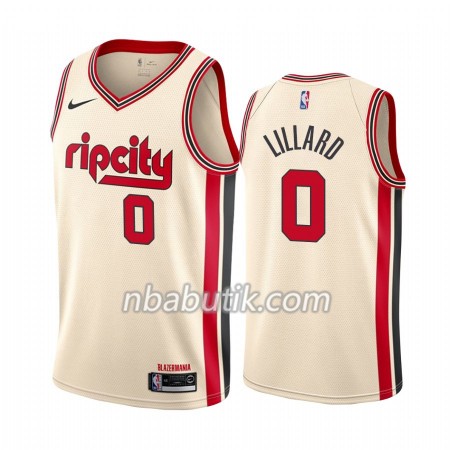 NBA Mænd Trøje Portland Trail Blazers Damian Lillard 0 Nike 2019-20 City Edition Swingman